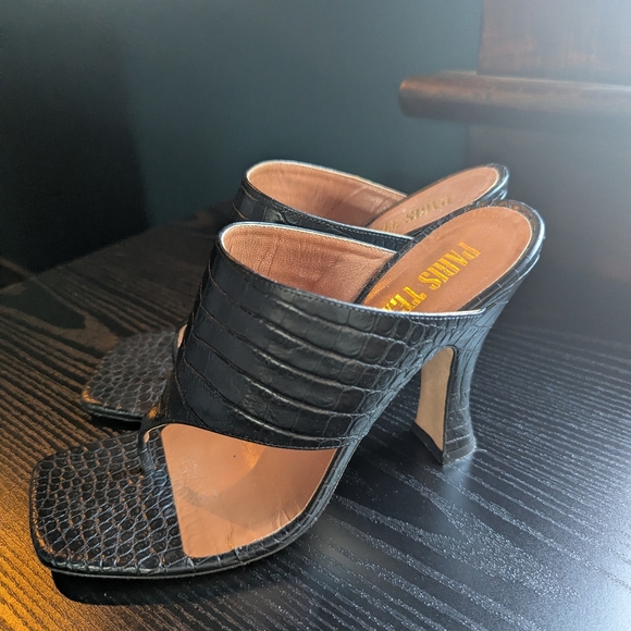 Paris Texas Croc Embossed Sandals - Picture 6 of 9